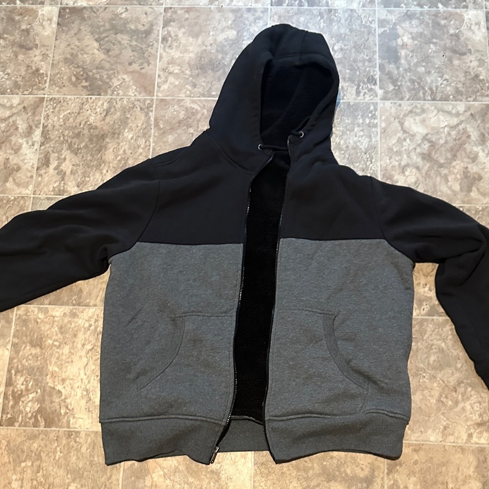 George Two-Tone Black and Gray Hoodie